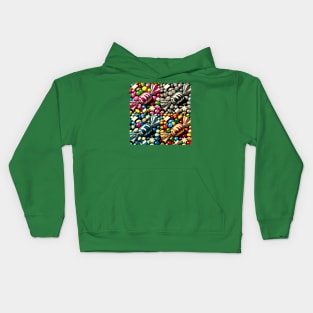 Candy Christmas: Pop Art Extravaganza - Classic Christmas Kids Hoodie